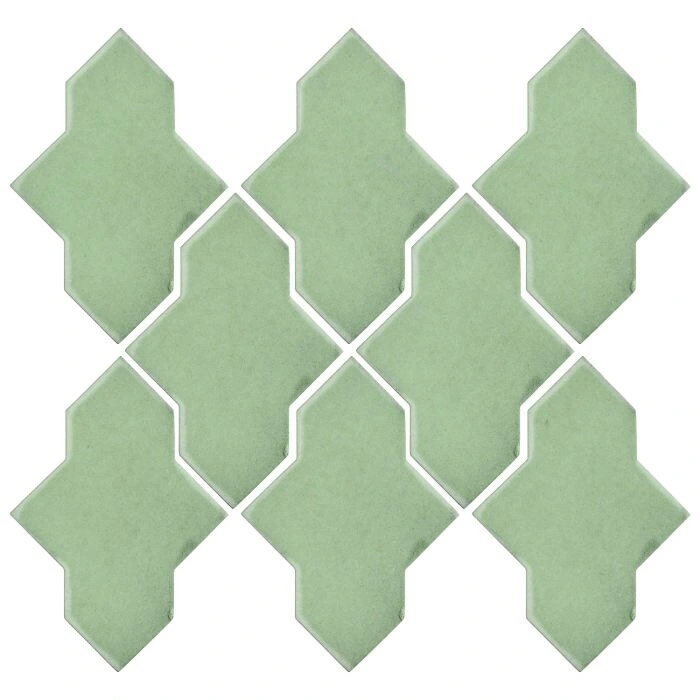 Studio Field Arabesque Pattern 2A High Fire Ceramic Peppermint
