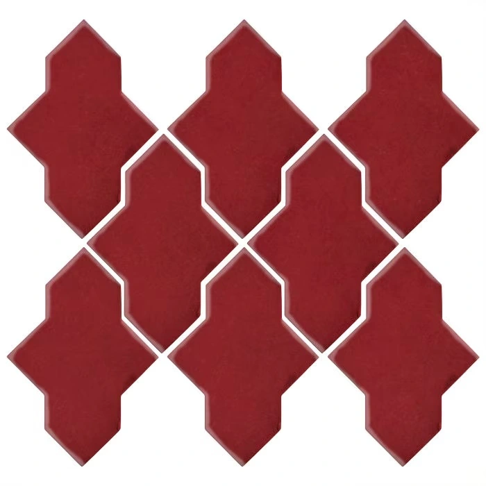 Studio Field Arabesque Pattern 2A High Fire Ceramic Pinot Noir