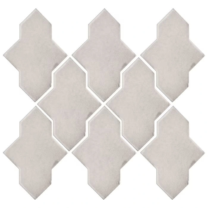 Studio Field Arabesque Pattern 2A High Fire Ceramic Tile Plum