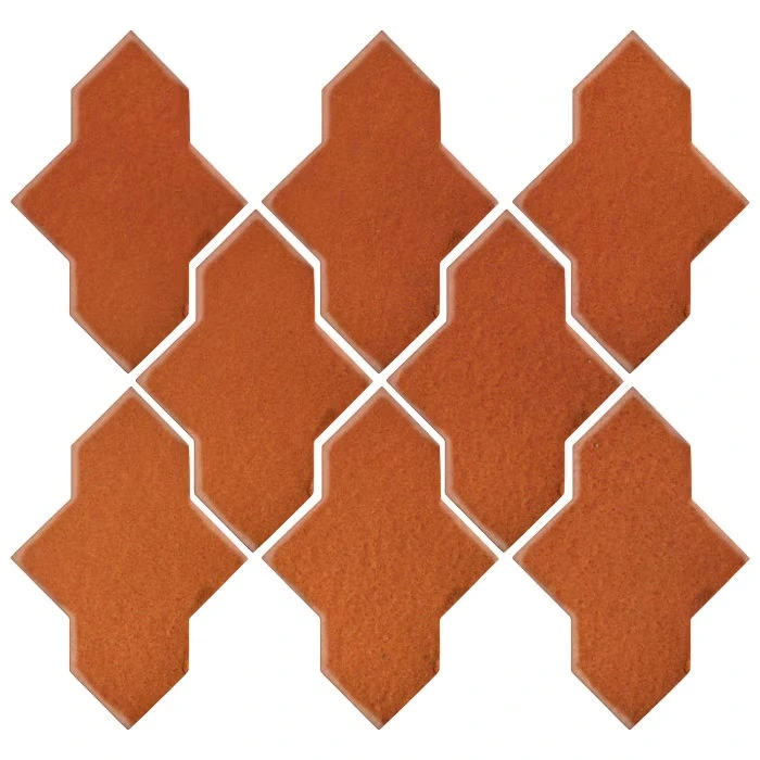 Studio Field Arabesque Pattern 2A High Fire Cerami Spanish Brown