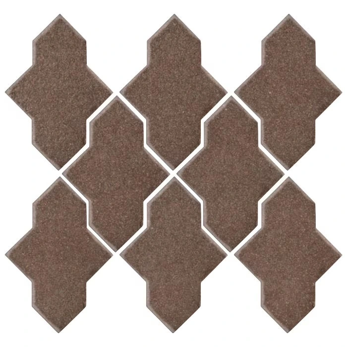 Studio Field Arabesque Pattern 2A High Fire Ceramic Tile Suede