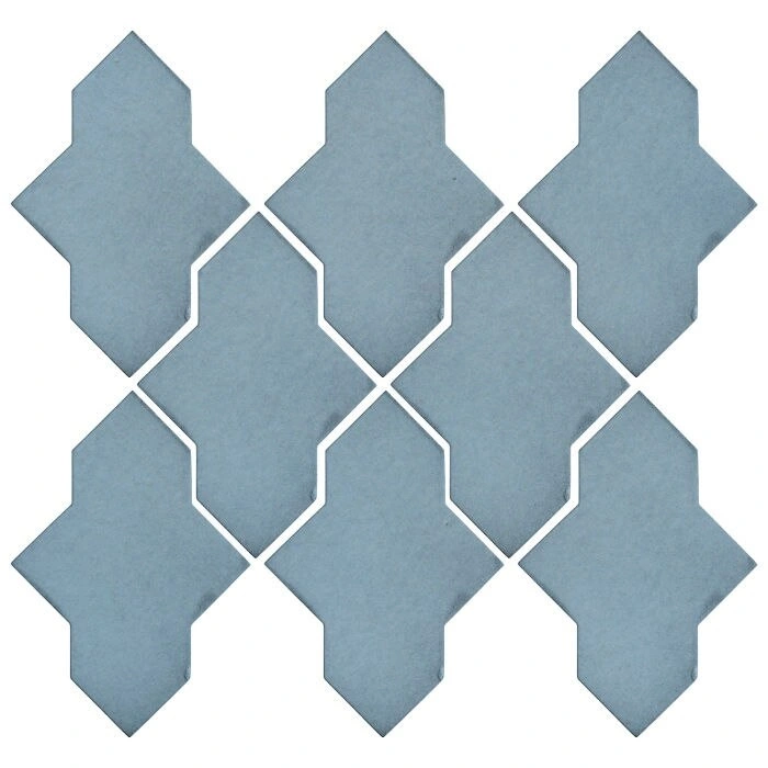 Studio Field Arabesque Pattern 2A High Fire Ceramic Turquoise