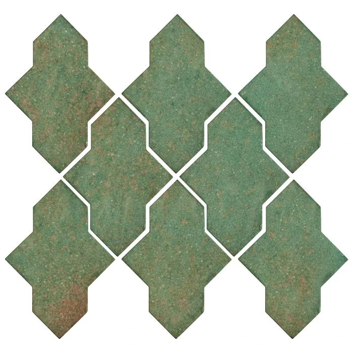 Studio Field Arabesque Pattern 2A High Fire Ceramic Tile Turtle