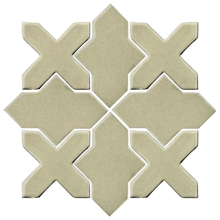 Studio Field Arabesque Pattern 2B High Fire Ceramic Aloe Vera