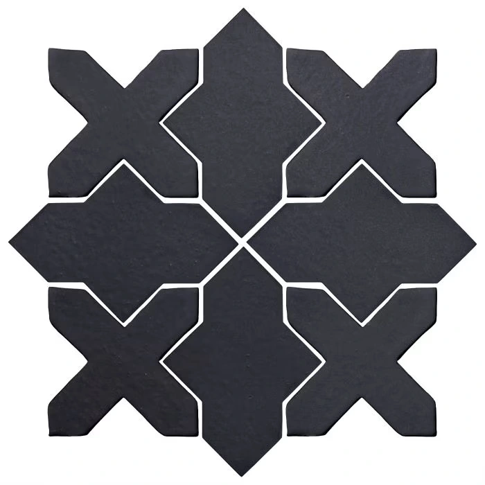 Studio Field Arabesque Pattern 2B High Fire Cerami Black Diamond