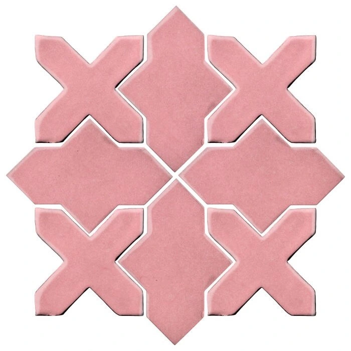 Studio Field Arabesque Pattern 2B High Fire Ceramic Bubble Gum