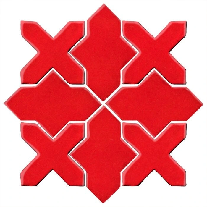 Studio Field Arabesque Pattern 2B High Fire Cerami Cherry Tomato