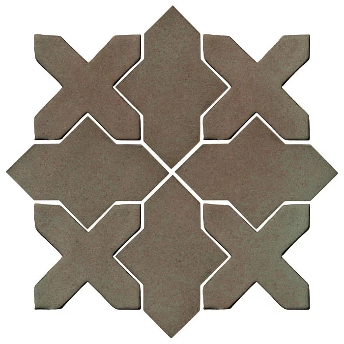 Studio Field Arabesque Pattern 2B High Fire Ceramic Elder Green