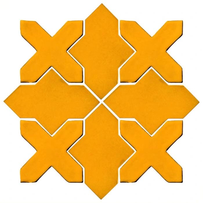 Studio Field Arabesque Pattern 2B High Fire Ceramic Mandarin