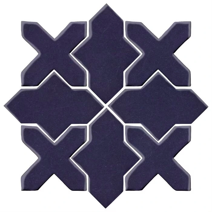 Studio Field Arabesque Pattern 2B High Fire Cerami Midnight Blue