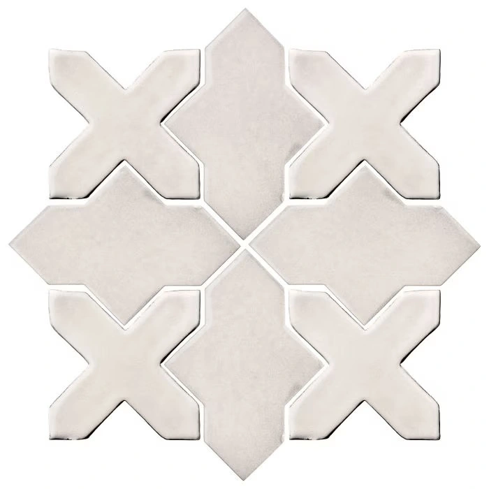 Studio Field Arabesque Pattern 2B High Fire Ceramic Pure White
