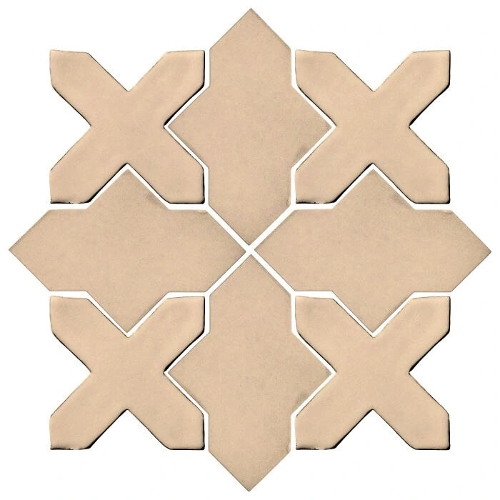 Studio Field Arabesque Pattern 2B High Fire Ceramic Tile Putty