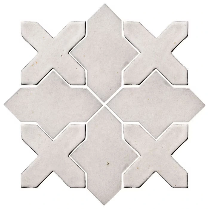 Studio Field Arabesque Pattern 2B High Fire Ceramic Sierra Snow