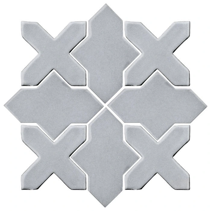 Studio Field Arabesque Pattern 2B High Fire Cerami Silver Shadow