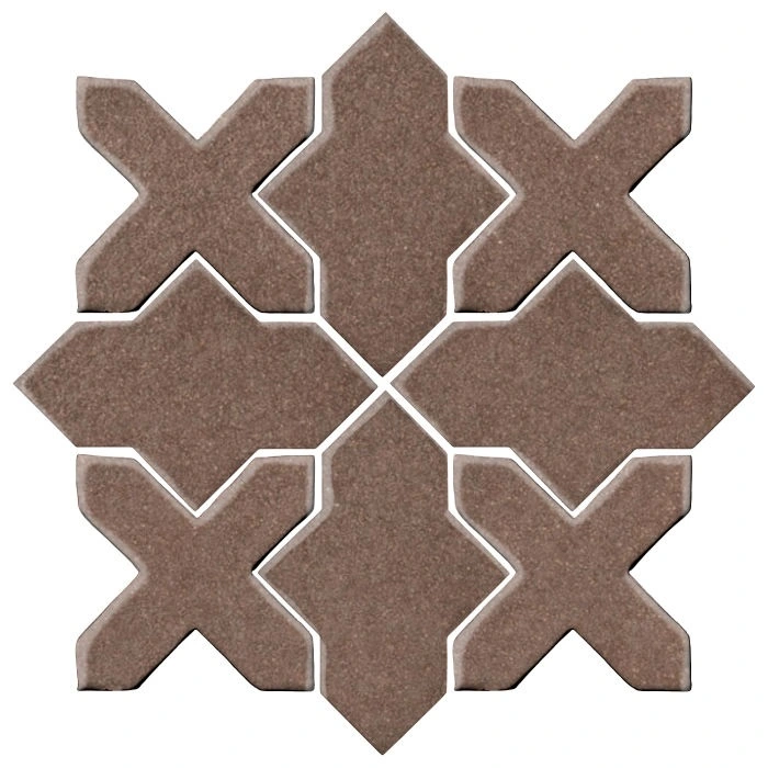 Studio Field Arabesque Pattern 2B High Fire Ceramic Tile Suede