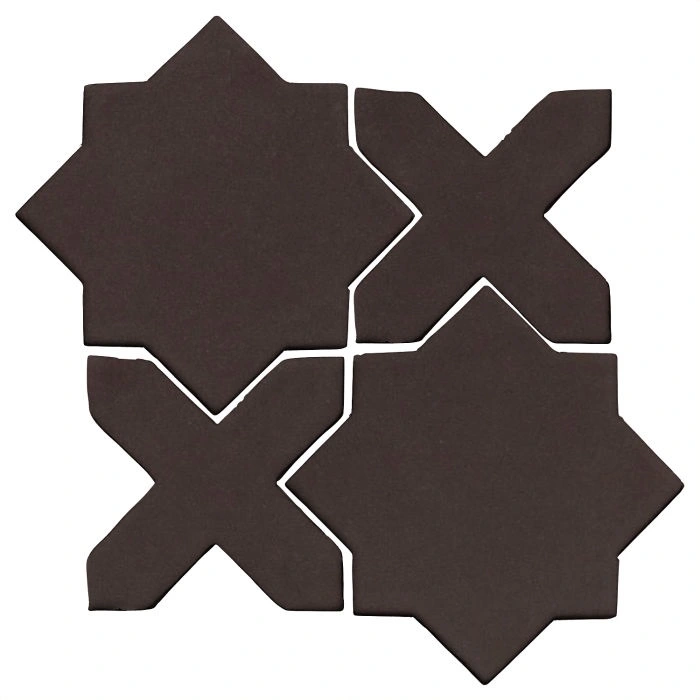 Studio Field Arabesque Pattern 2C High Fire Ceramic Tile Abyss