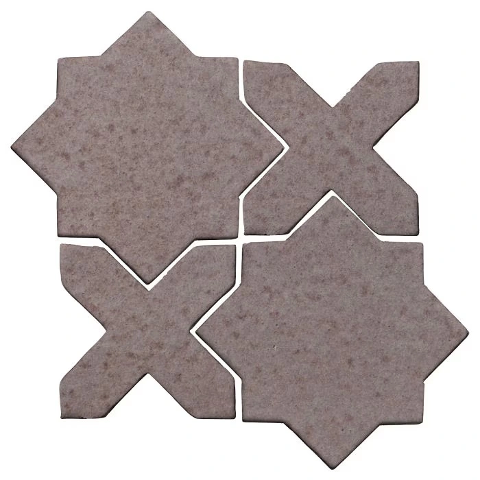 Studio Field Arabesque Pattern 2C High Fire Ceramic Tile Ash