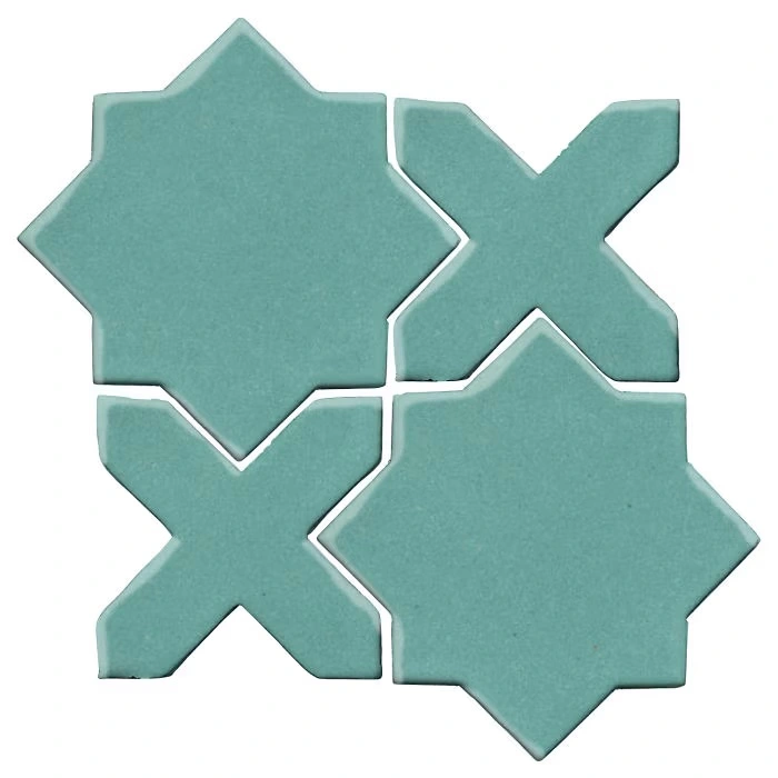 Studio Field Arabesque Pattern 2C High Fire Ceramic Blue Haze