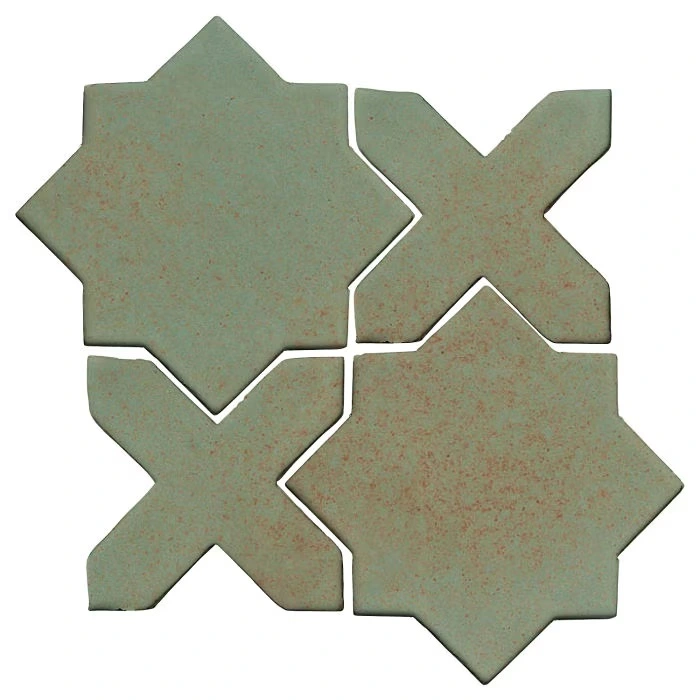 Studio Field Arabesque Pattern 2C High Fire Ceramic Tile Chrome