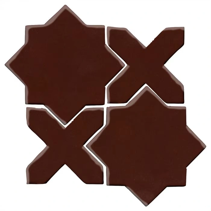 Studio Field Arabesque Pattern 2C High Fire Ceramic Cordovan