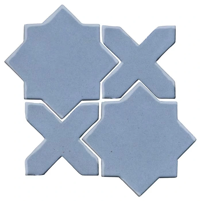 Studio Field Arabesque Pattern 2C High Fire Ceramic Tile Frost