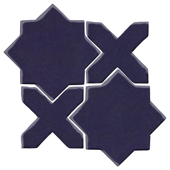 Studio Field Arabesque Pattern 2C High Fire Cerami Midnight Blue