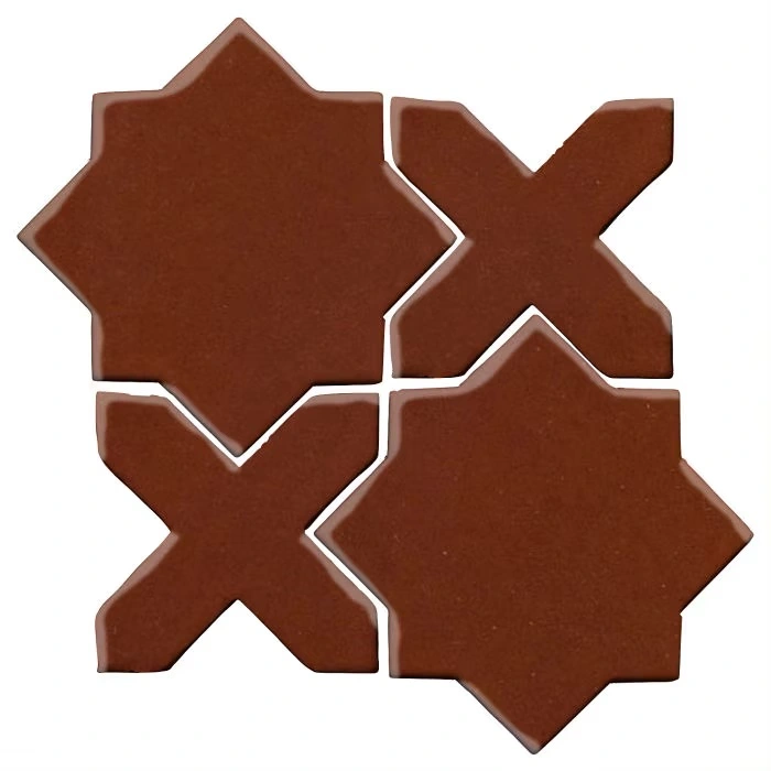 Studio Field Arabesque Pattern 2C High Fire Ceramic Tile Mocha