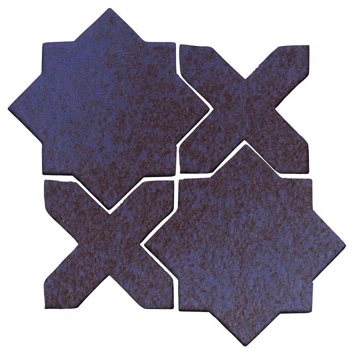 Studio Field Arabesque Pattern 2C High Fire Ceramic Persian Blue