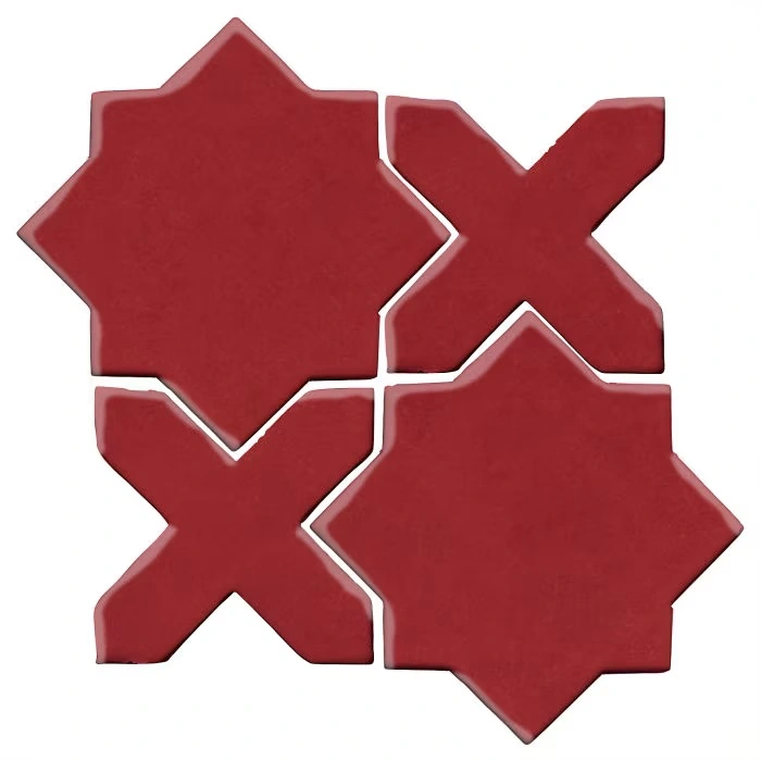 Studio Field Arabesque Pattern 2C High Fire Ceramic Pinot Noir