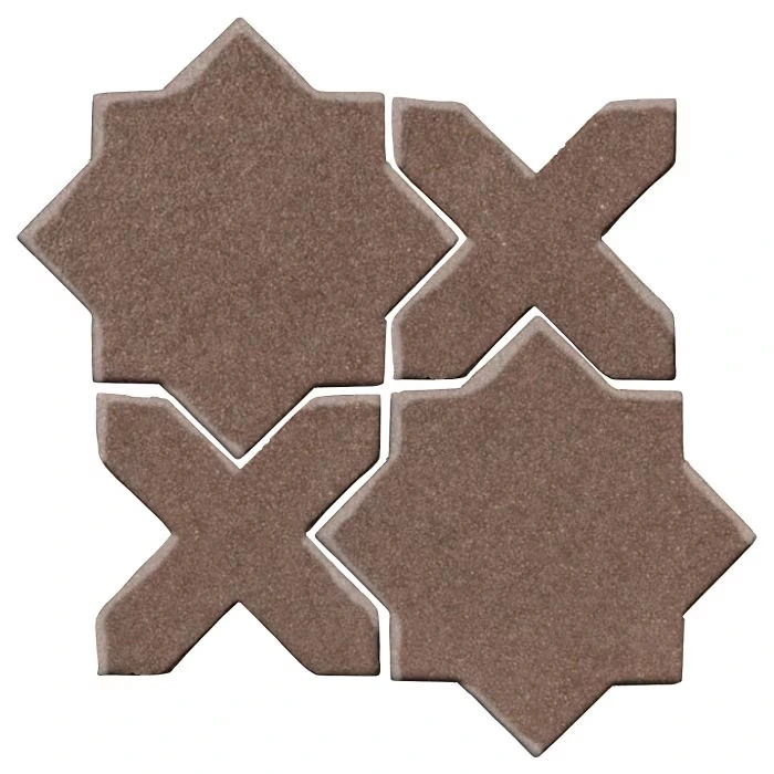 Studio Field Arabesque Pattern 2C High Fire Ceramic Tile Suede