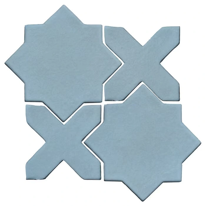 Studio Field Arabesque Pattern 2C High Fire Ceramic Turquoise