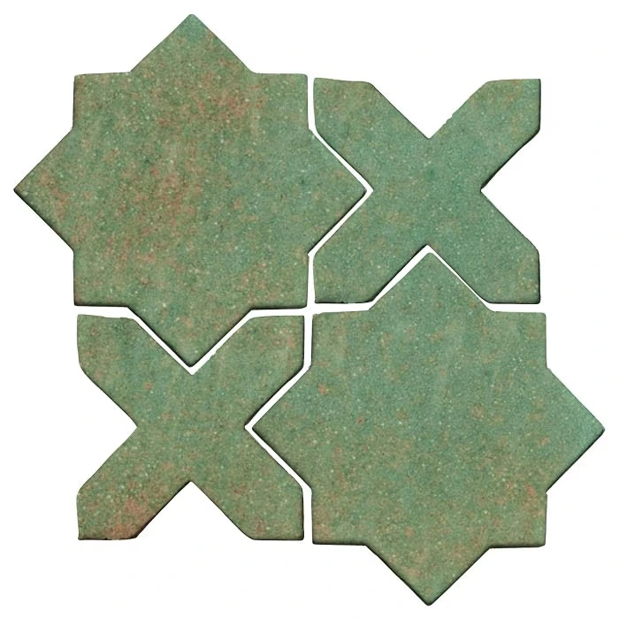 Studio Field Arabesque Pattern 2C High Fire Ceramic Tile Turtle