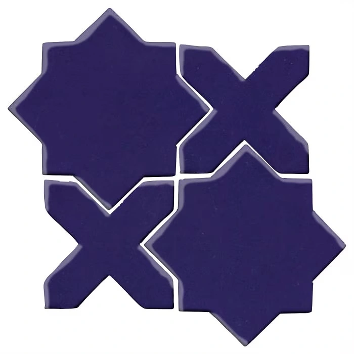 Studio Field Arabesque Pattern 2C High Fire Ceramic Ultramarine