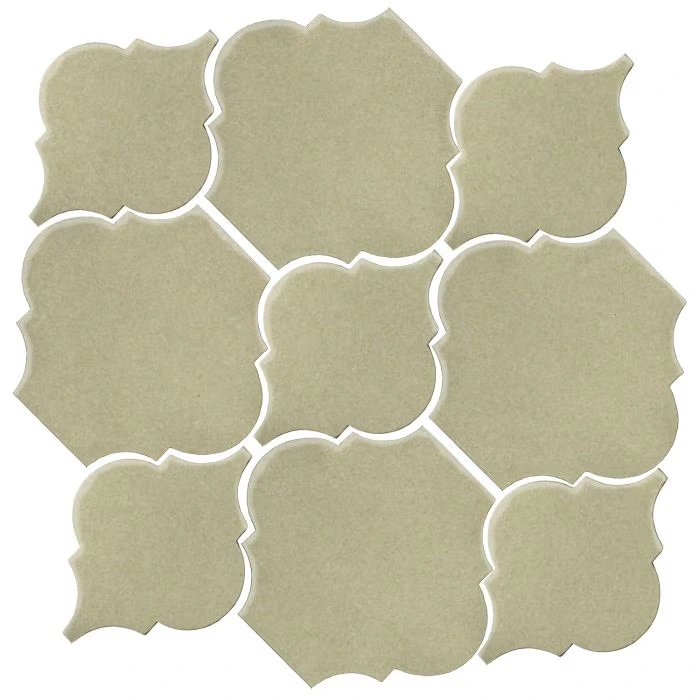Studio Field Arabesque Pattern 5B High Fire Ceramic Aloe Vera