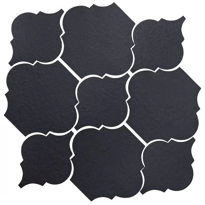 Studio Field Arabesque Pattern 5B High Fire CeramicBlack Diamond