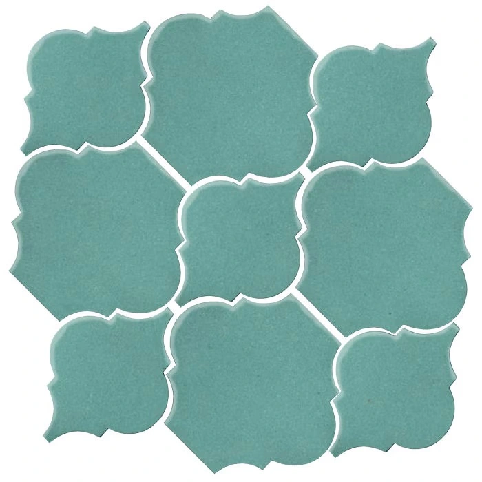 Studio Field Arabesque Pattern 5B High Fire Ceramic Blue Haze