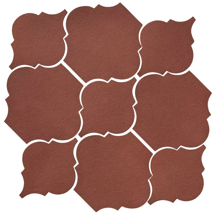 Studio Field Arabesque Pattern 5B High Fire Ceramic Braun