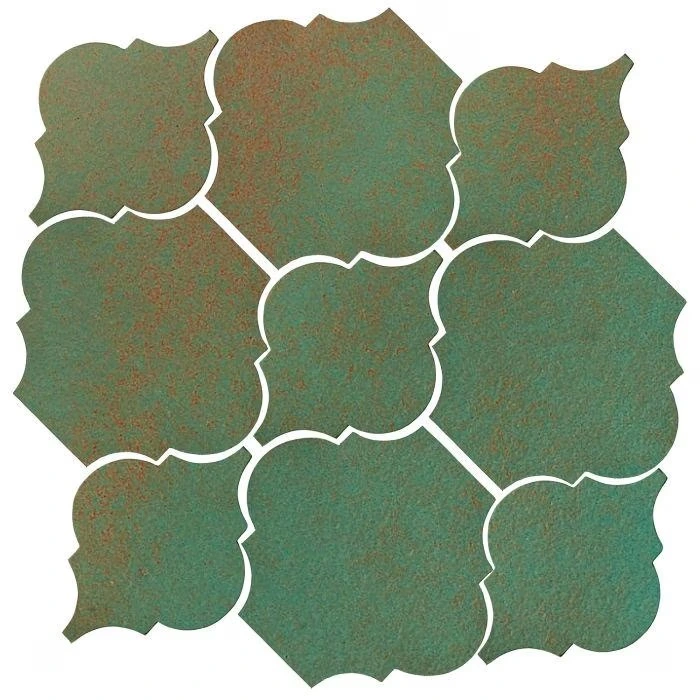 Studio Field Arabesque Pattern 5B High Fire Ceramic Copper