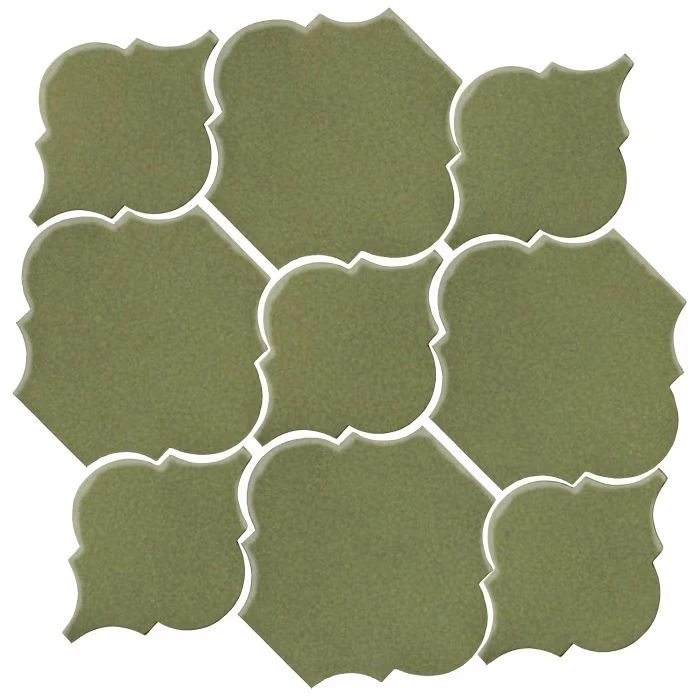 Studio Field Arabesque Pattern 5B High Fire Ceramic Kelp Studio Field Arabesque Pattern 5B High Fire Ceramic Kelp