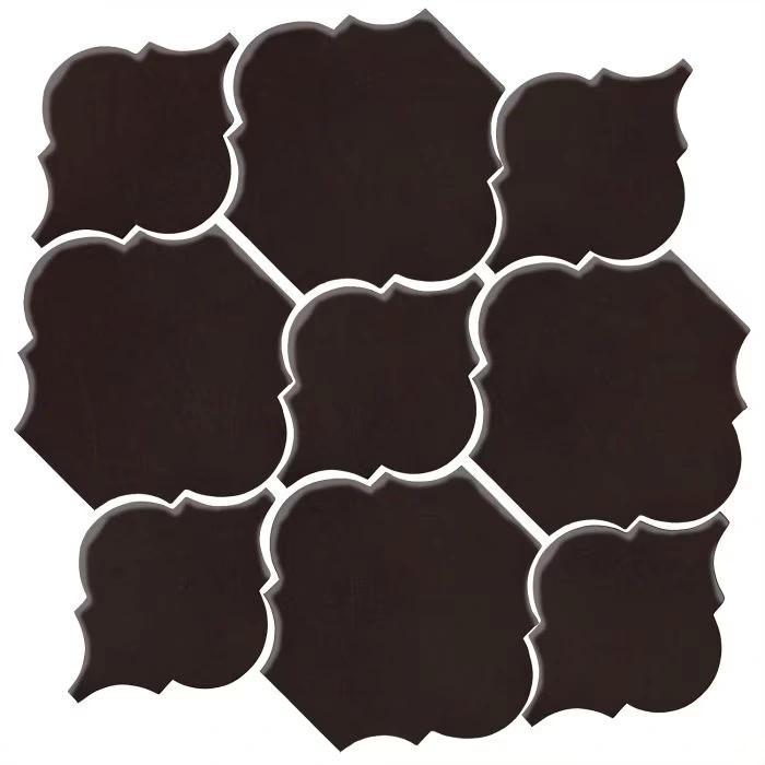 Studio Field Arabesque Pattern 5B High Fire Ceramic Licorice