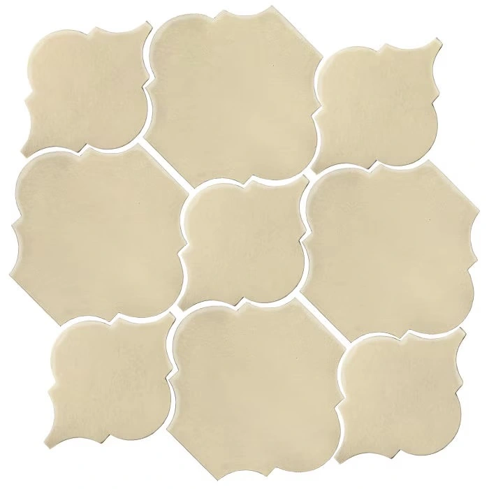 Studio Field Arabesque Pattern 5B High Fire Ceramic Light Lemon