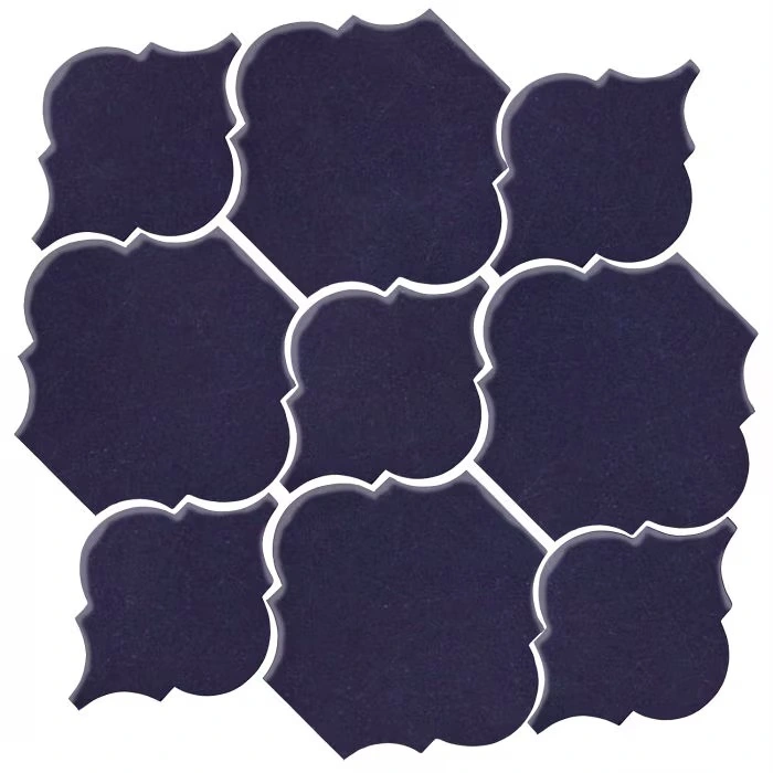 Studio Field Arabesque Pattern 5B High Fire CeramicMidnight Blue