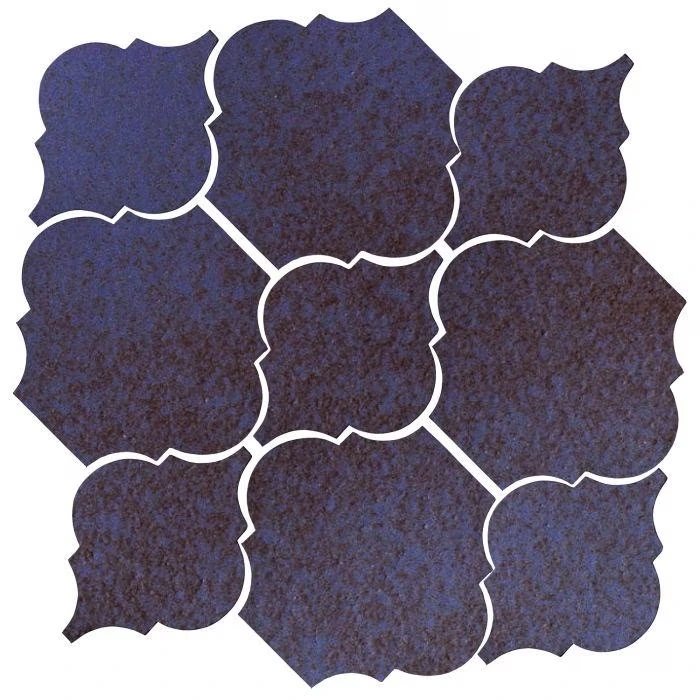 Studio Field Arabesque Pattern 5B High Fire Ceramic Persian Blue