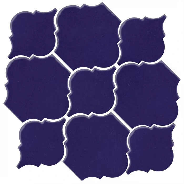 Studio Field Arabesque Pattern 5B High Fire Ceramic Ultramarine