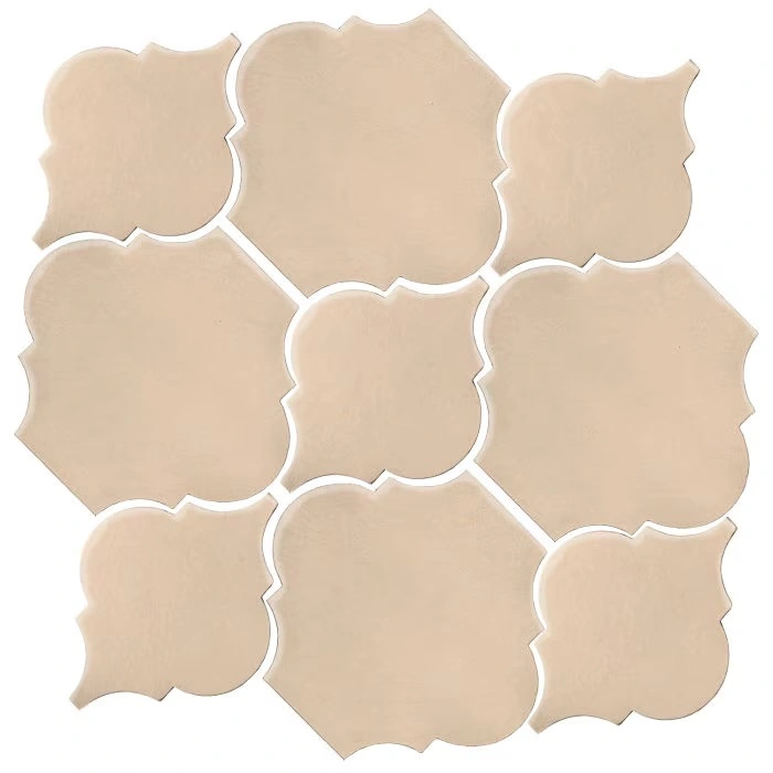 Studio Field Arabesque Pattern 5B High Fire Ceramic White Bread