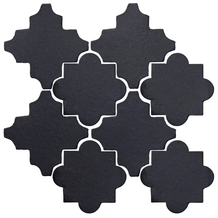 Studio Field Arabesque Pattern 8C High Fire CeramicBlack Diamond