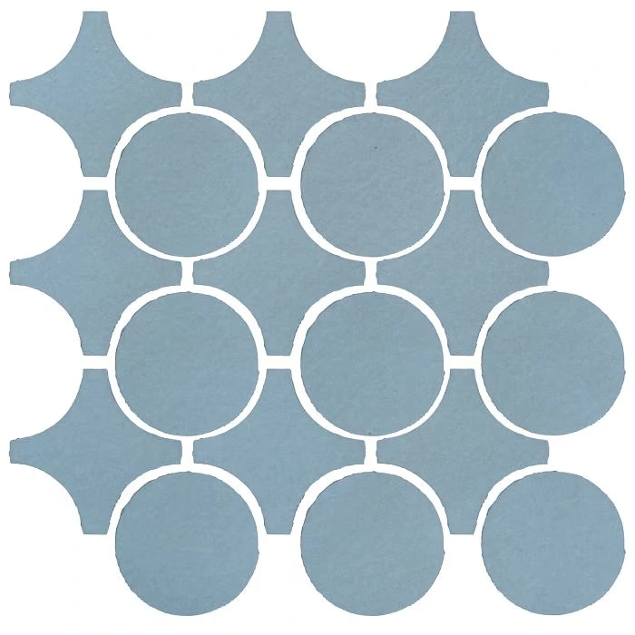 Studio Field Arabesque Pattern 9A High Fire Ceramic Turquoise