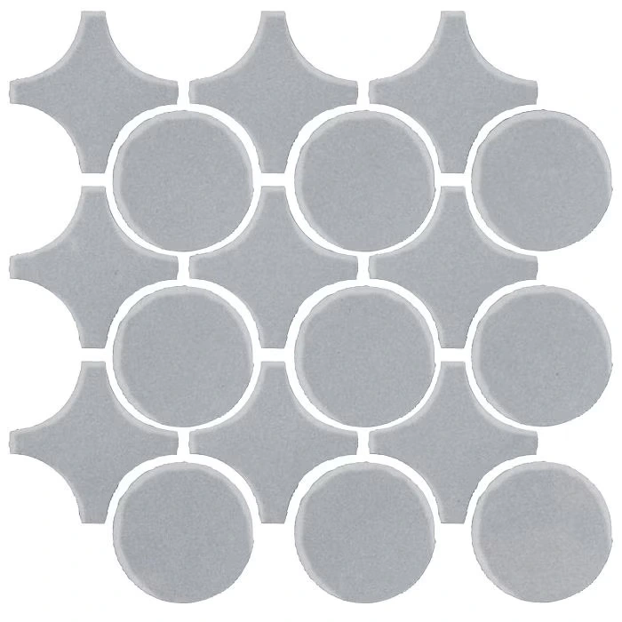 Studio Field Arabesque Pattern 9A High Fire Cerami Silver Shadow