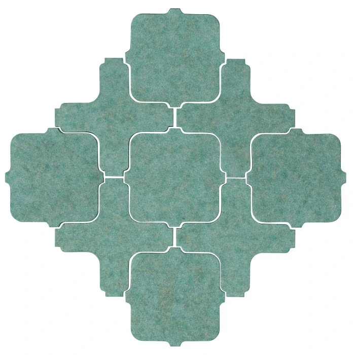 Studio Field Arabesque Pattern 11A High Fire Ceramic Aqua