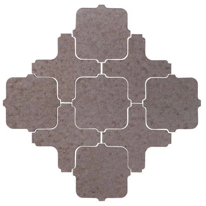 Studio Field Arabesque Pattern 11A High Fire Ceramic Tile Ash